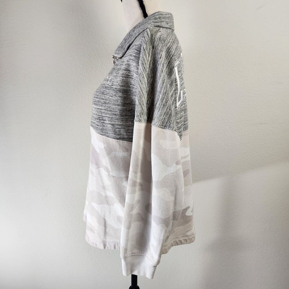 Victoria Secret VS‎ PINK Women Small Gray Camo Spirit Jersey Pullover Jacket - Picture 9 of 16